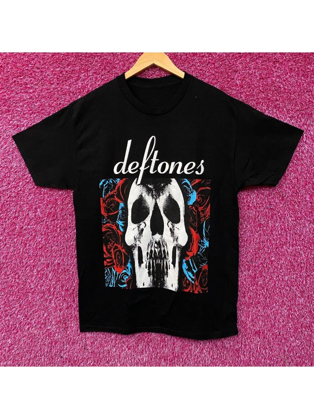 Deftones "Self-Titled" Album Cover Metal Band T-Shirt Large